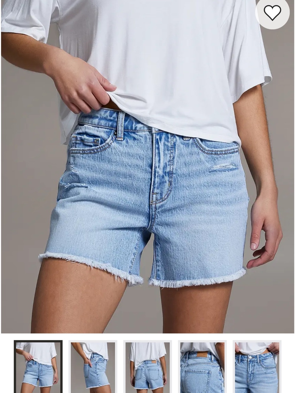 BKE by Buckle NWOT high-rise Light Blue Denim Frayed Hem Shorts - Women